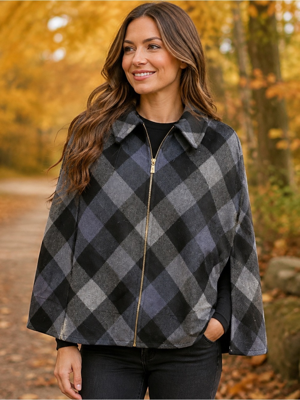 Pendleton zip cape, size medium